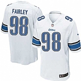 Nike Men & Women & Youth Lions #98 Fairley White Team Color Game Jersey